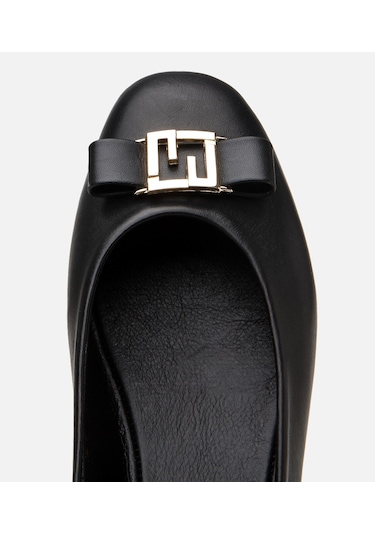 Hotiç Kadın Deri Siyah Tokalı Babet 01ayh309040a100 Siyah-black Siyah