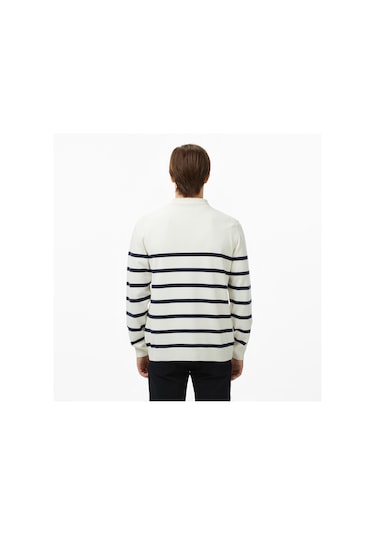 Nautica Erkek Krem Regular Fit Kazak Çizgili S57231t Krem