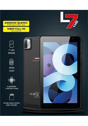 7" Ips Ekran 4 Çekirdek 3gb/64gb Tablet Pc Çok Renkli