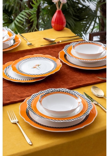 Diana 6 Kişilik 24 Parça Porselen Yemek Takımı