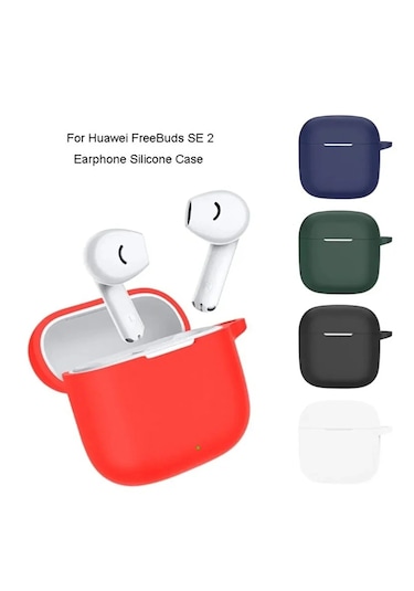 Huawei Freebuds Se 2 Uyumlu Yumuşak Silikon Kılıf+kanca Açık Mavi