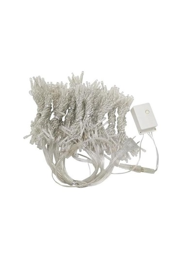 Hobibahçem 8 Fonksiyonlu 200 Led 10 Saçak Şerit Led 2x2 Perde İp Led Gün Işığı Günışığı