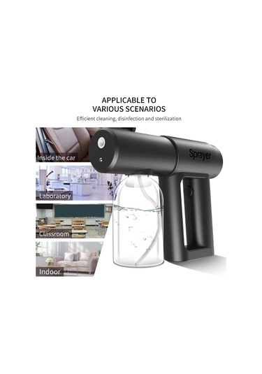 Tenfowee Siyah Kablosuz Usb Şarjlı Nano Buhar Atomizörü - Ev, Ofis, Bahçe İçin Hızlı Ve Düzenli Buhar Dağıtımı