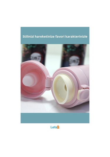 Anime Baskılı Paslanmaz Çelik Termos Sızdırmaz 1 Adet Çok Renkli