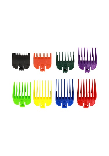 Vkemall Wahl Saç Kesme Makinesi İçin 8 Parça Limit Tarak Seti - Çok Renkli Pp Ve Abs Malzeme