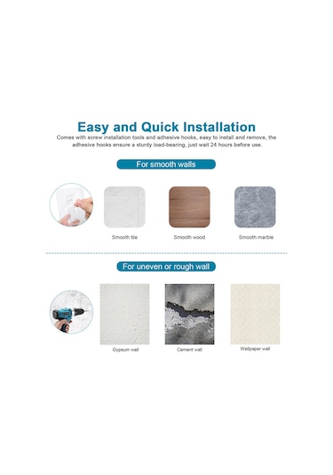 Delinmez Alüminyum Depolama Rafı Banyo Düzenleme Rafı, Dar Kenarlı Tek Katmanlı Dikdörtgen - Siyah