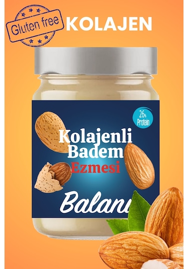 Balanu Kolajenli Badem Ezmesi 280gr X3 Adet