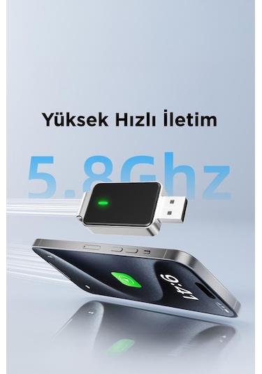 Torima TAB0 Mini 2 İn1 Kablosuz Carplay USB Ve Type-C Uyumlu Araç Multimedya Dönüştürücü Adaptörü