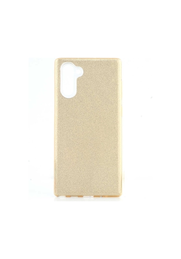 Samsung Galaxy Uyumlu Note 10 Kılıf Zore Shining Silikon-Gold