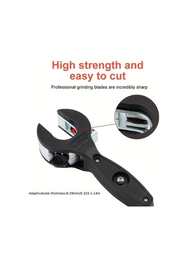 Trendooze Gaojunshop01 Profesyonel Siyah 8-29mm Mandrenli Çelik Bıçak Boru Kesici Dayanıklı Metal Pvc Bakır Siyah