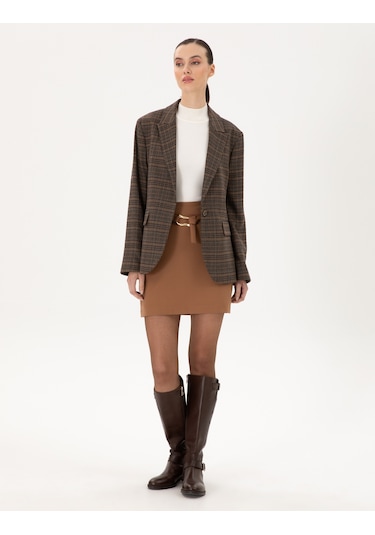 Pierre Cardin Kadın Kahverengi Etek Dokuma 50290405-vr029 Kahverengi