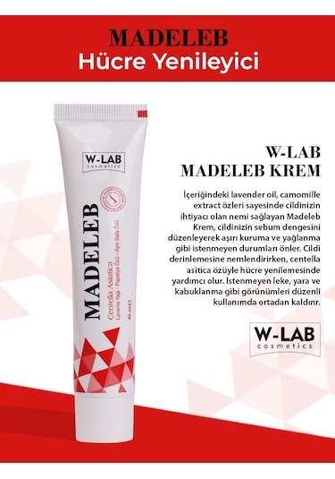 W-Lab Cosmetics Madeleb Krem 40 Ml Ve W-Lab Cosmetics Akne Kontrol Güneş Kremi 50 Ml