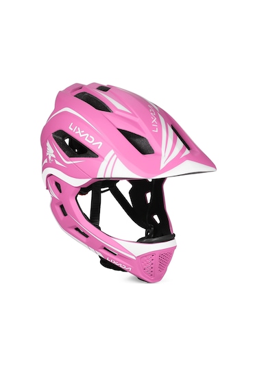 Lixada-Çocuklar Ayrılabilir Tam Yüz Kask Çocuk Sporları Yb18542P Pembe