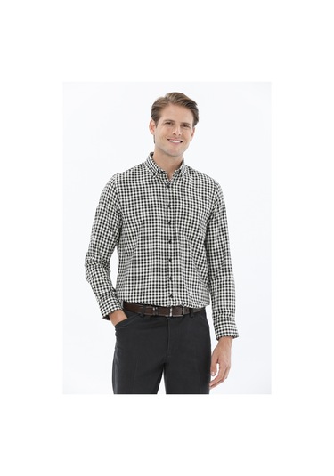 Finesuits Erkek Flanel Gömlek 2422204006.flcdr Siyah