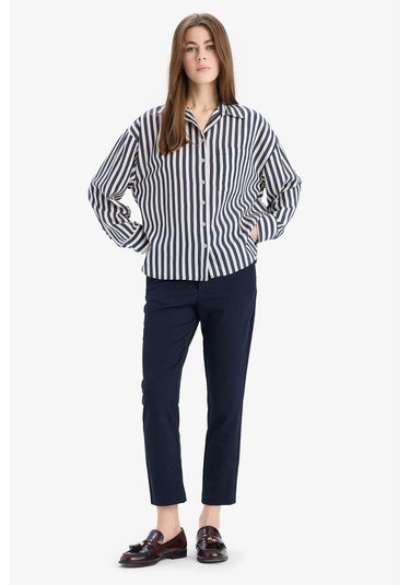 DeFacto 	Klasik Chino Pantolon Normal Bel Basic Düz Cepli Bilek Boy C1429AX25SPNV106