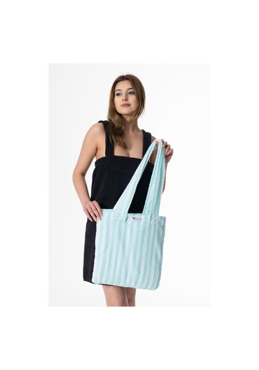 İp Boya Omuz Çantalı Havlu Havuz Deniz Şezlong Havlu+plaj Çantası Turkuaz