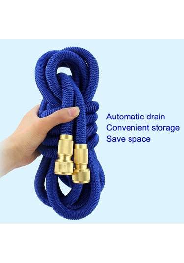 Sones Ev Bahçe Su Borusu 3x Teleskopik Tpe Araba Yıkama Su Borusu, Stil: Bakır Kaplama 7.5m