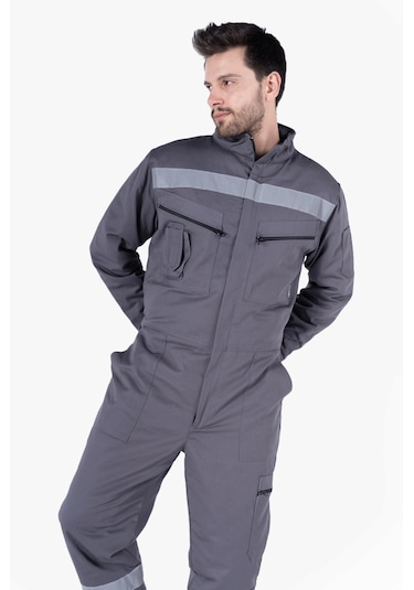 Kapitoneli Dik Yakalı Tulum