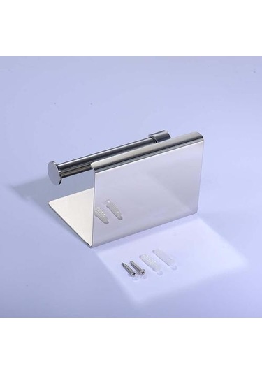 304 Paslanmaz Çelik Duvar Montaj Banyo Doku Tutucu Raf Rafı İle Kağıt Tutucular 22 x 13.6 x 11.2 CM