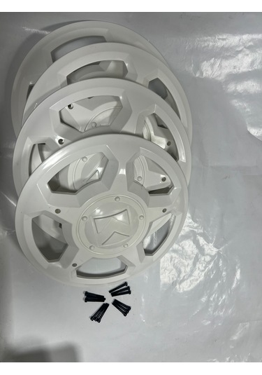 Karsan J10 Beyaz Renk Jant Kapağı Takımı 4 Adet + 12 Adet Vidası İle Beraber