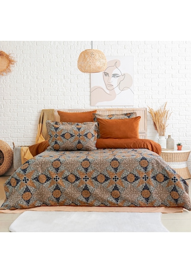 Schafer Home Premium Comfort Çift Kişilik Nevresim Takımı 6 Parça-kiremit Kiremit