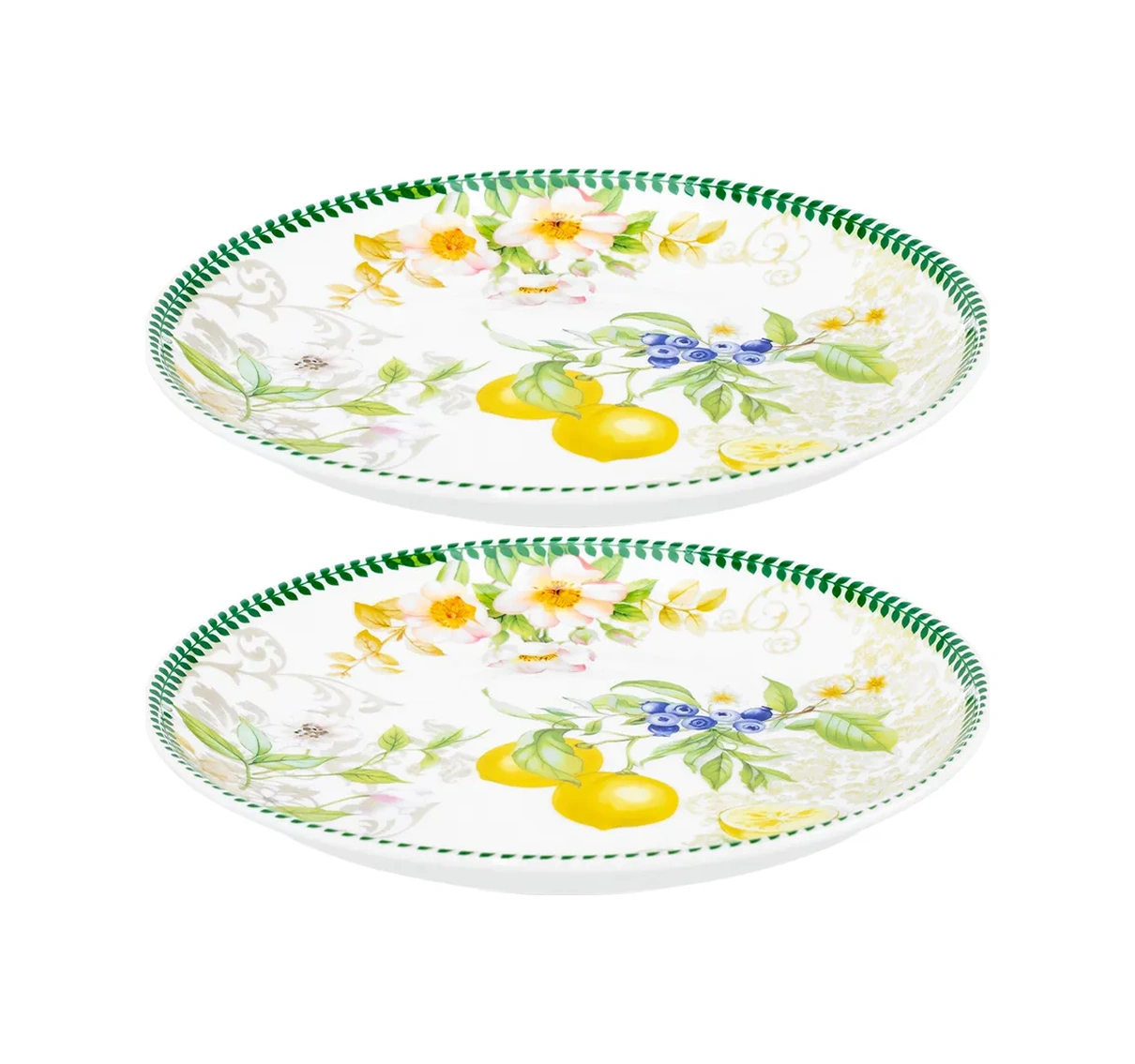 Elan Gallery Limon Desenli Tabak 2 Parça, 16 Cm 342347481 Beyaz