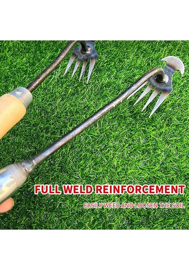 Wezone "4 Dişli Çelik Yabani Ot Sökme Aleti - Bahçe, Tarım Ve Bitki Yetiştirme İçin Dayanıklı Çift Amaçlı El Aracı" 112 Karakter