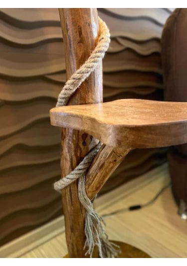 ArtAğaçTasarım Ağaç Lambader Doğal Ahşap Fethiye Serisi Min.175-180 Cm