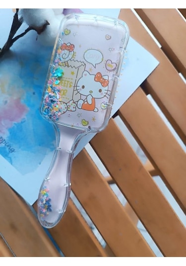 Pullu Hello Kitty Kız Çocuklarına Özel Acıtmayan Tarak 1 Adet