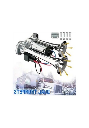 Pazly İlk Nesil Gümüş Düdük Air Horn Kamyon Gemi Araba Tren Kornası Yüksek Sesli Süper Uygun