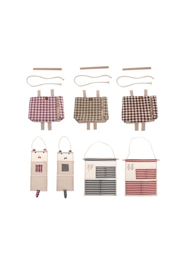 Suntek Magideal 1 Cepli Pamuk Keten Kapı Duvar Asılı Saklama Çantası Mor