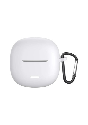 Microsonic Xiaomi Redmi Buds 6 Lite Kılıf Askılı Mat Silikon Beyaz