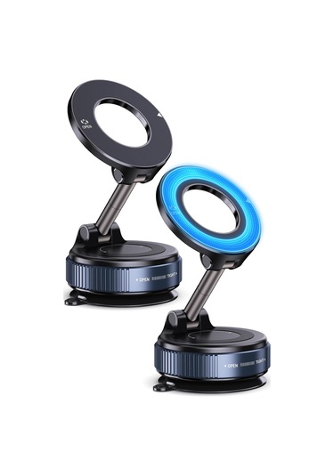 2li Magnetpro 360 Ayarlanabilir Araç İçi Masa Üstü Vakumlu Mıknatıslı Magsafe Telefon Tutucu Siyah Siyah
