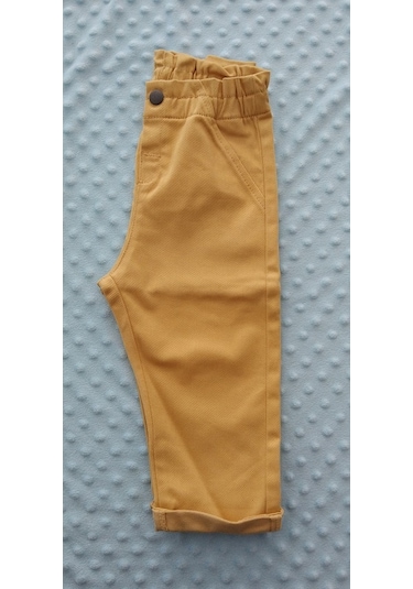 Kidaxi Kız Bebek Dokuma Pantolon 6-36 Ay Sarı