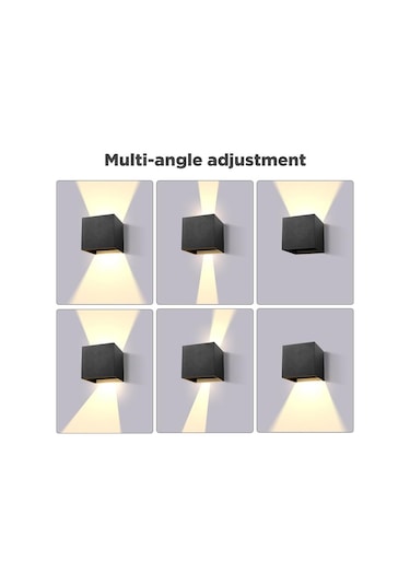 Led Su Geçirmez/su Geçirmez Değil Duvar Lambaları 6w 12w Duvar Işıkları Ev Bahçe Otu Odası Ac85-265v Dış Aydınlatma Aplik 56518788 Siyah