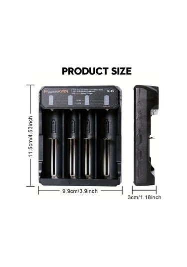 Xuweiwei Tc4s 4 Yuvalı Powerkan Akıllı Şarj Cihazı 3.7v Li İon Ve 1.2v Nimh Aa Aaa Pil Uyumlu