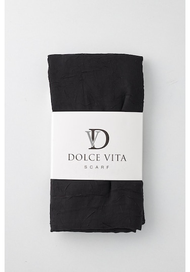 Diella Ütü Gerektirmeyen Bambu Kraş Şal Siyah