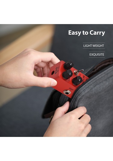 Geeksen Gitar Metal Distoon Efekt Pedalı Tone//vol/edge Dc 9v 6.35mm Giriş/çıkış Arayüzü Alüminyum Alaşımlı Kırmızı