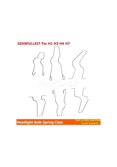 6 Adet Metal Far Ampulü Bahar Klipler H1 H3 H4 H7 Araba Far Ampul Tutucu Bahar Klipler Tokaları 5zhsfullkıt