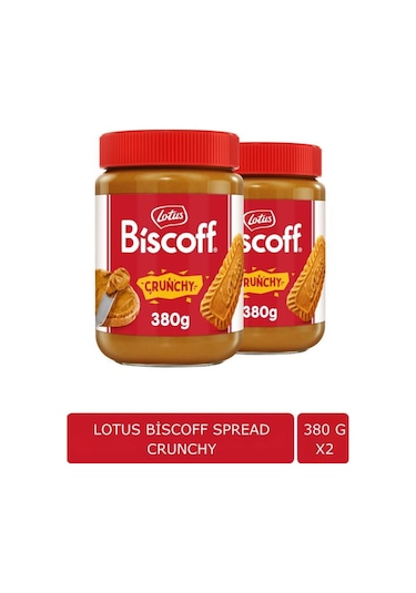 Biscoff Spread Crunchy Sürülebilir Bisküvi Kreması Ezmesi 380gr X 2 Adet
