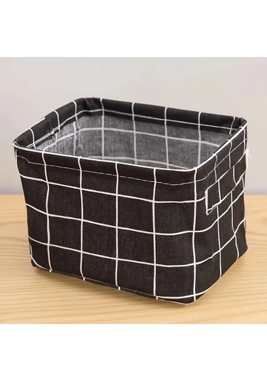 Tongdashop Siyah Katlanır Kare Desenli Saklama Organizer Su Geçirmez Toz Geçirmez Siyah