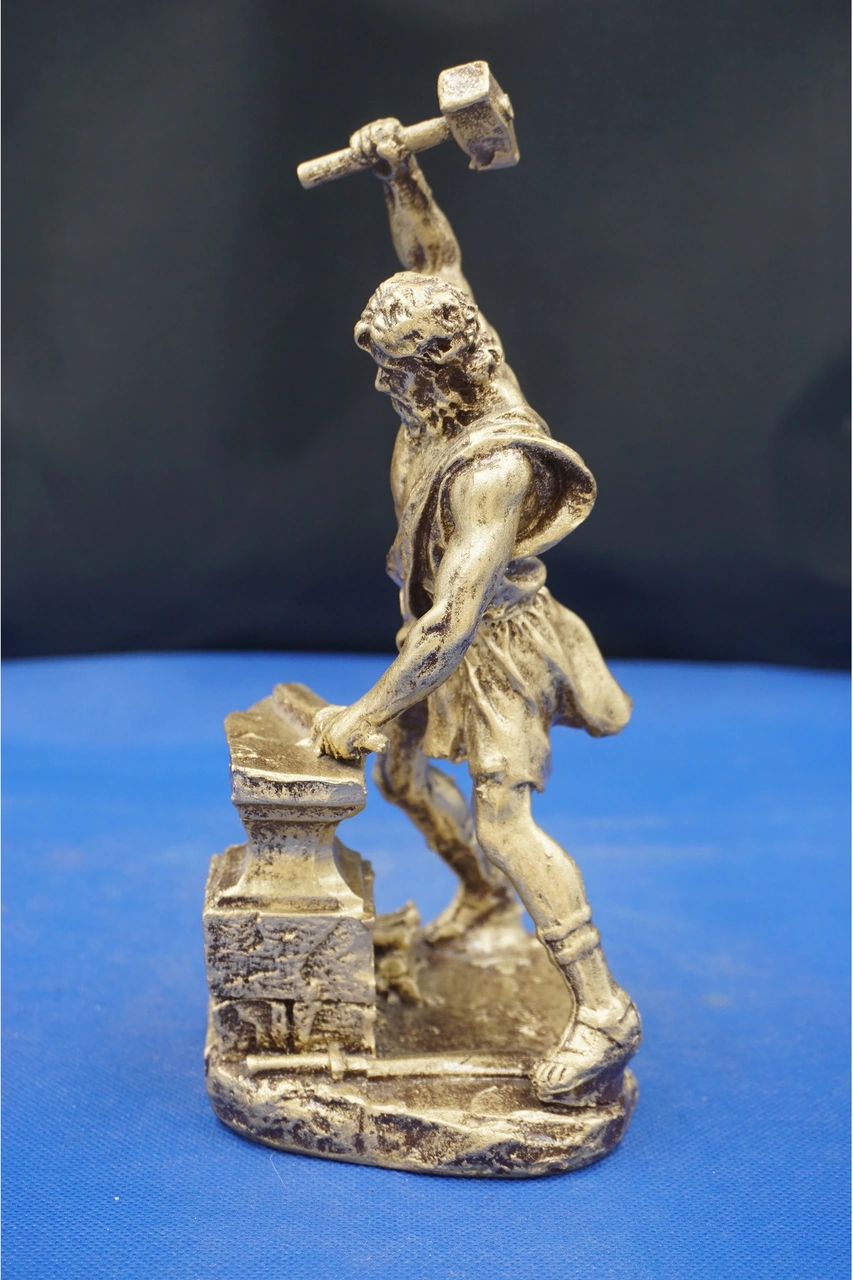 Hephaestus Ateş Tanrısı Heykel Biblo Mitolojik Heykel Özel Tasarım 22 Cm Ev Dekor Aksesuar