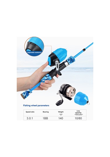 Vkemall Çocuklar İçin 1.5m Camo Pembe Telescope Olta Seti - Başlangıçcılar İçin Dışarıda Balık Tutma Malzemeleri