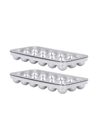 Geeroyoo 304 Çelik Buzluk Kalıbı - 18 Adet Buz Topu/jelit Oluşturucu, Kapaklı Ev Ve Bar Kullanıma Uygun, Temizliği Kolay, Dayanıklı Tasarım Diğer