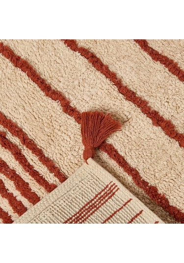 Evidea Soft Line Tufting Banyo Paspası - Ekru - 60x90 Cm Ekru