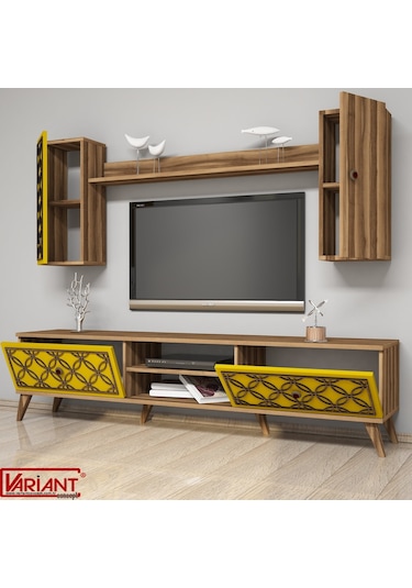 Variant Class Tv Ünitesi Ceviz - Sarı