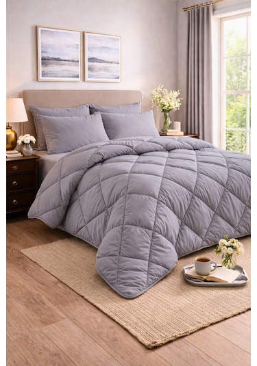Formeya Antrasit Gri Soft Kışlık Yorgan Tek Kişilik 155X215