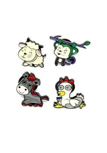 Blora 4 Lü Rozet No:3 Çok Renkli