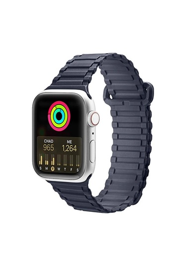 Dux Ducis Apple Watch Uyumlu 38/40/41mm İçin Manyetik Armor Silikon Kordon Kayış- 5775