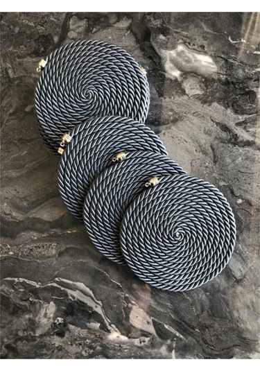 Trendev Dekoratif Füme Renk Bardak Altlığı 6'lı Set